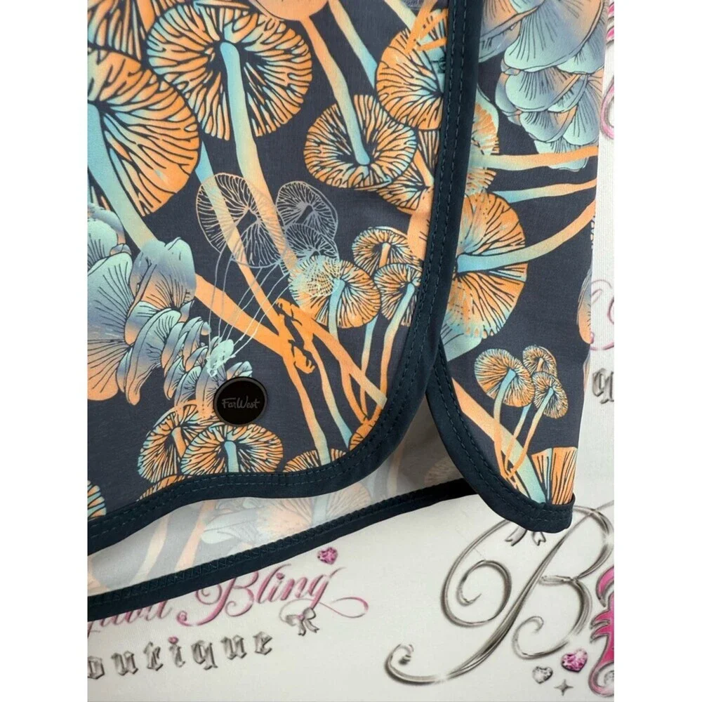 Far west swim board shorts mushroom Men's Floral Stripe Board Shorts - Navy